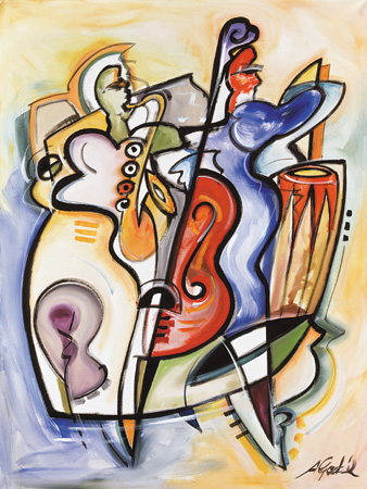 ALL THAT JAZZ painting - Alfred Gockel ALL THAT JAZZ art painting